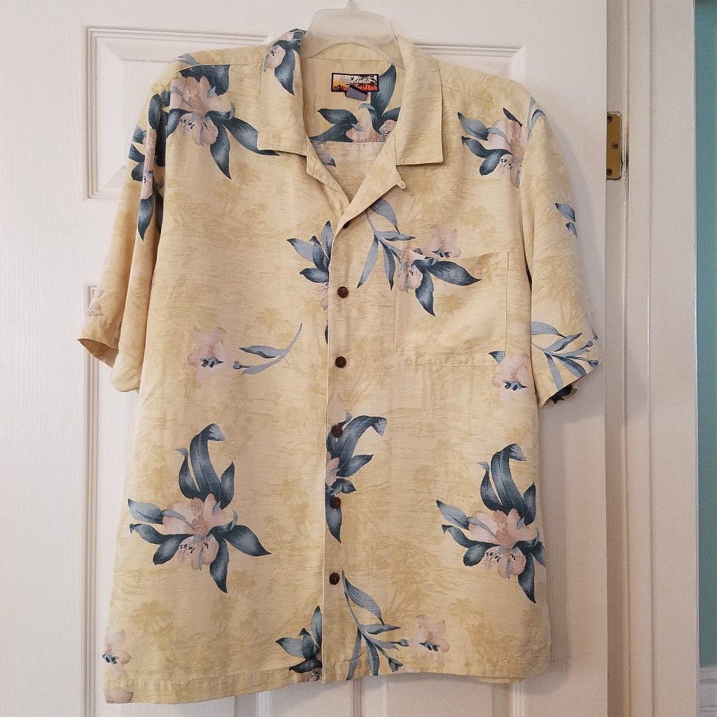 Havana Jack's Cafe Hawaiian Silk Button Down Shirt